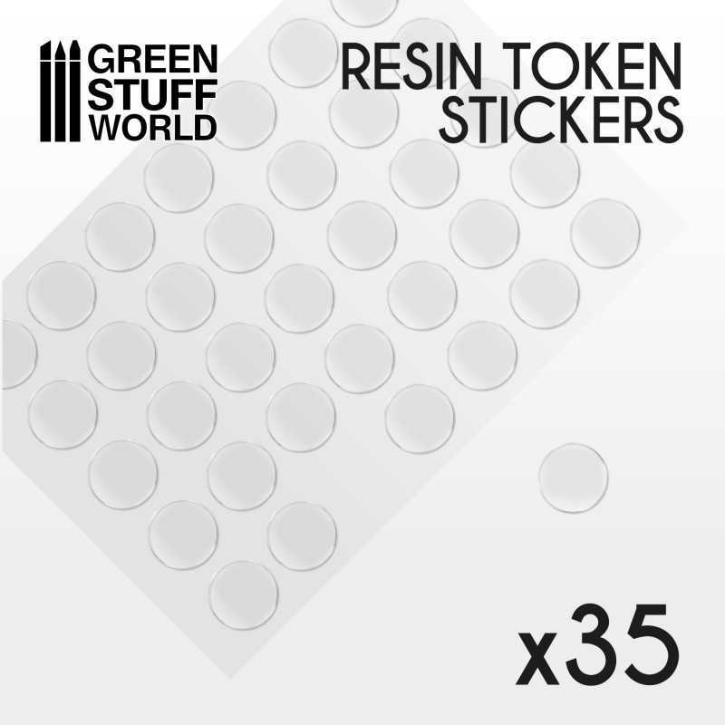 Green Stuff World: 35x Resin Token Stickers 25mm
