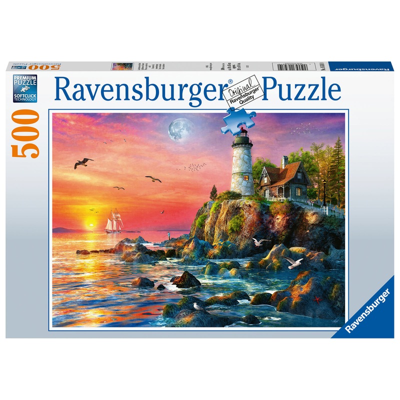 Ravensburger: Lighthouse at Sunset (500pc Jigsaw) Board Game