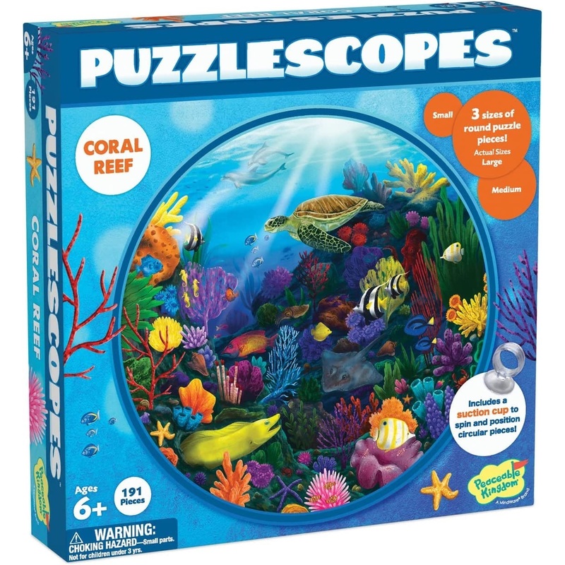 Peaceable Kingdom: PuzzleScopes - Coral Reef (191pc Jigsaw) Board Game