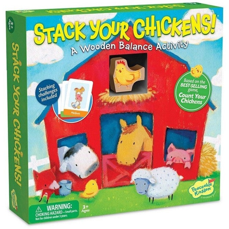 Peaceable Kingdom: Stack Your Chickens Board Game