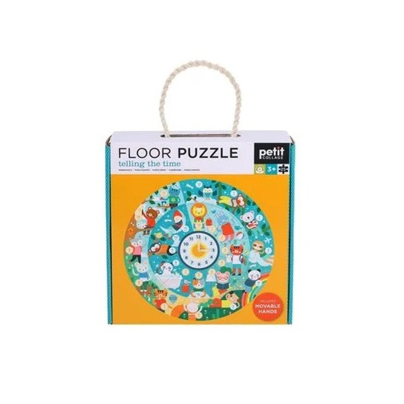Petit Collage: Telling the Time - Floor Puzzle (24pc Jigsaw) Board Game