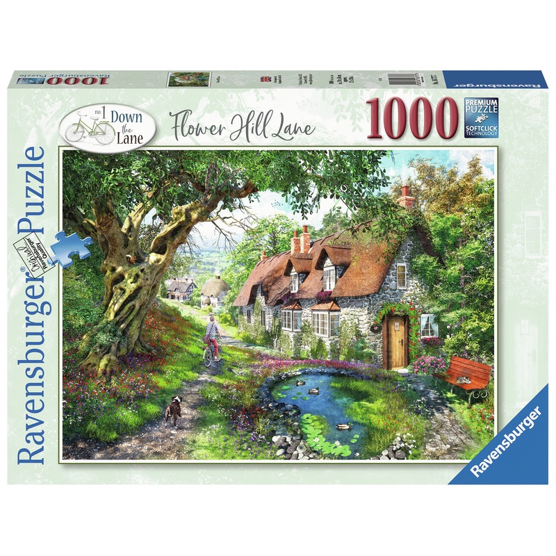 Ravensburger: Down on the Lane #1 - Flower Hill Lane (1000pc Jigsaw) Board Game