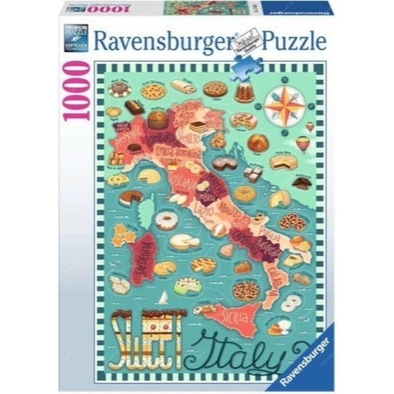 Ravensburger: Map of Italy - Sweet Puzzle (1000pc Jigsaw) Board Game