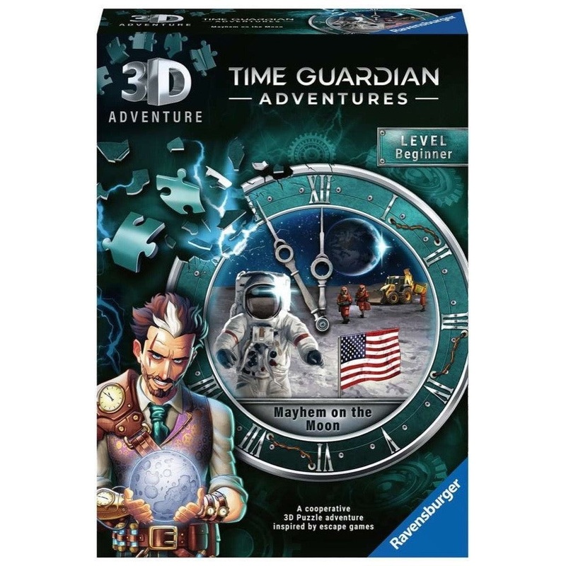 Ravensburger: Time Guardians Mayhem on the Moon - 3D Puzzle (216pc Jigsaw) Board Game