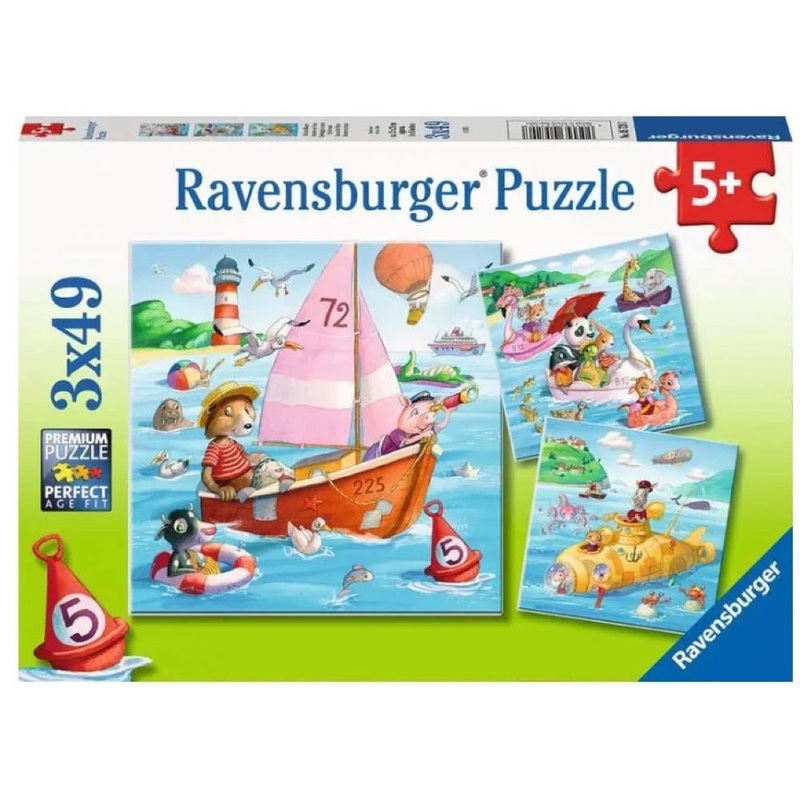 Ravensburger: Water Vehicles Puzzles (3x49pc Jigsaws) Board Game