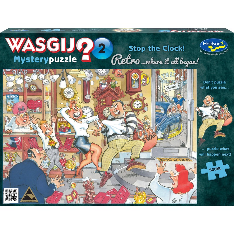 Retro Wasgij? Mystery #2: Stop the Clock! (500pc Jigsaw) Board Game