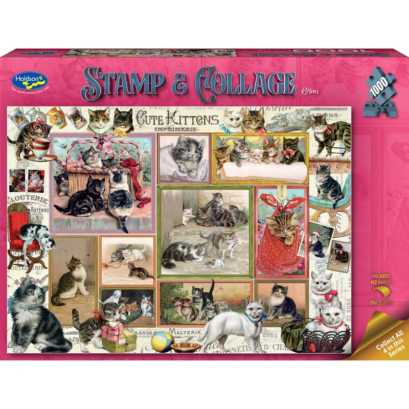 Stamp & Collage: Kittens (1000pc Jigsaw) Board Game