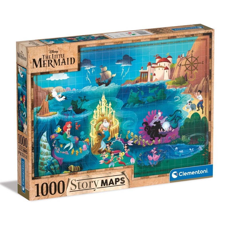 Story Maps: Disney's The Little Mermaid (1000pc Jigsaw) Board Game