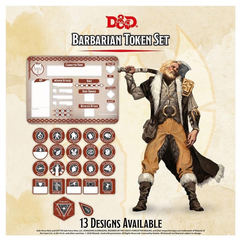 Dungeons & Dragons: Character Tokens - Barbarian Token Set