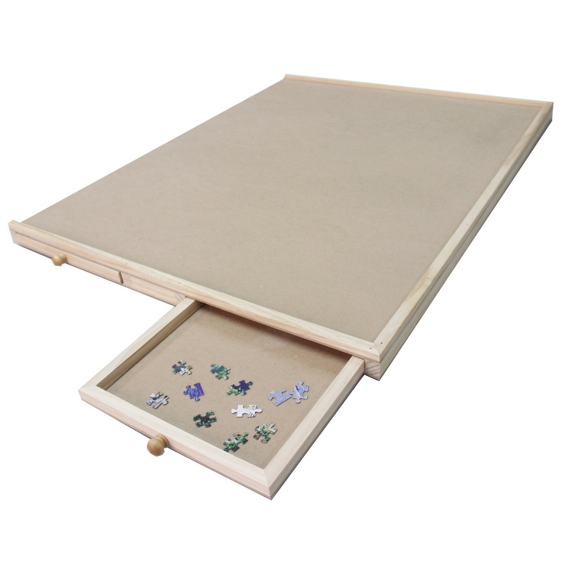 34" Large Wooden Jigsaw Puzzle Table with 4 Drawer - 1500pc Board Game