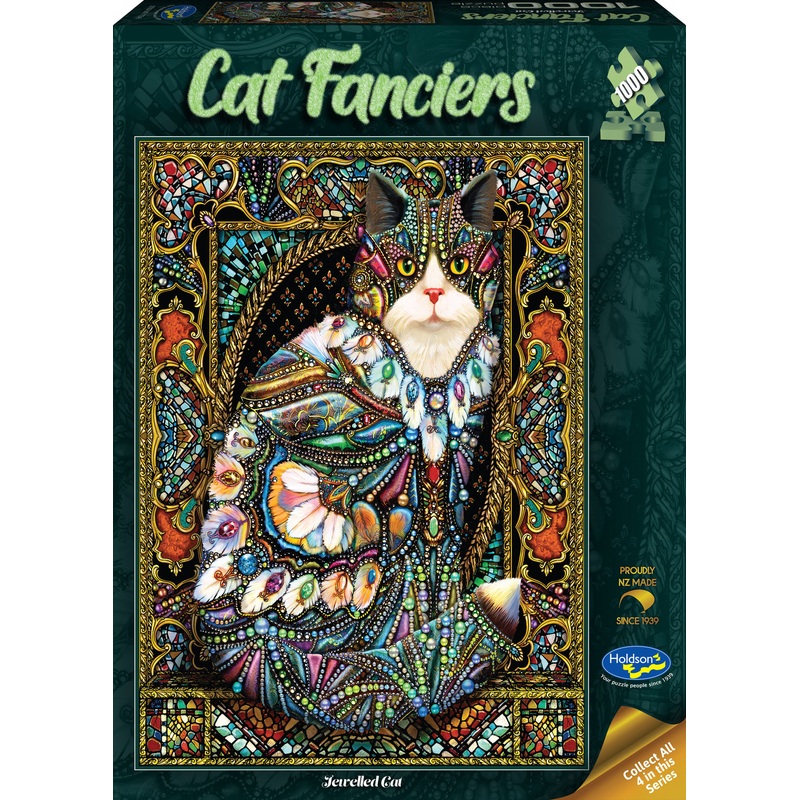 Cat Fanciers: Jewelled Cat (1000pc Jigsaw) Board Game
