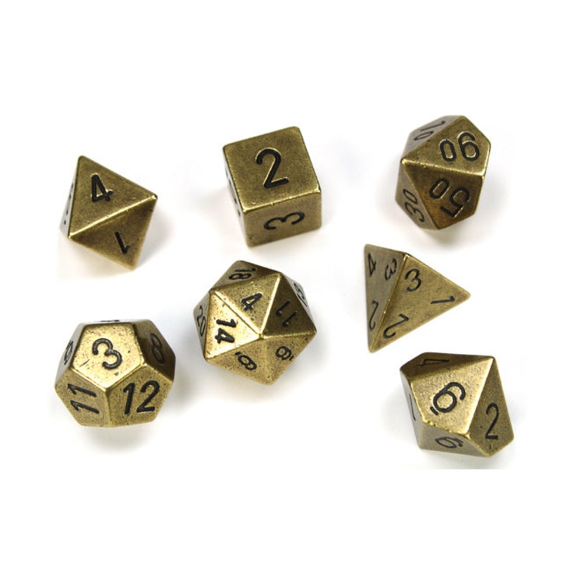 Chessex: Metal Polyhedral 7-Die Set - Old Bronze