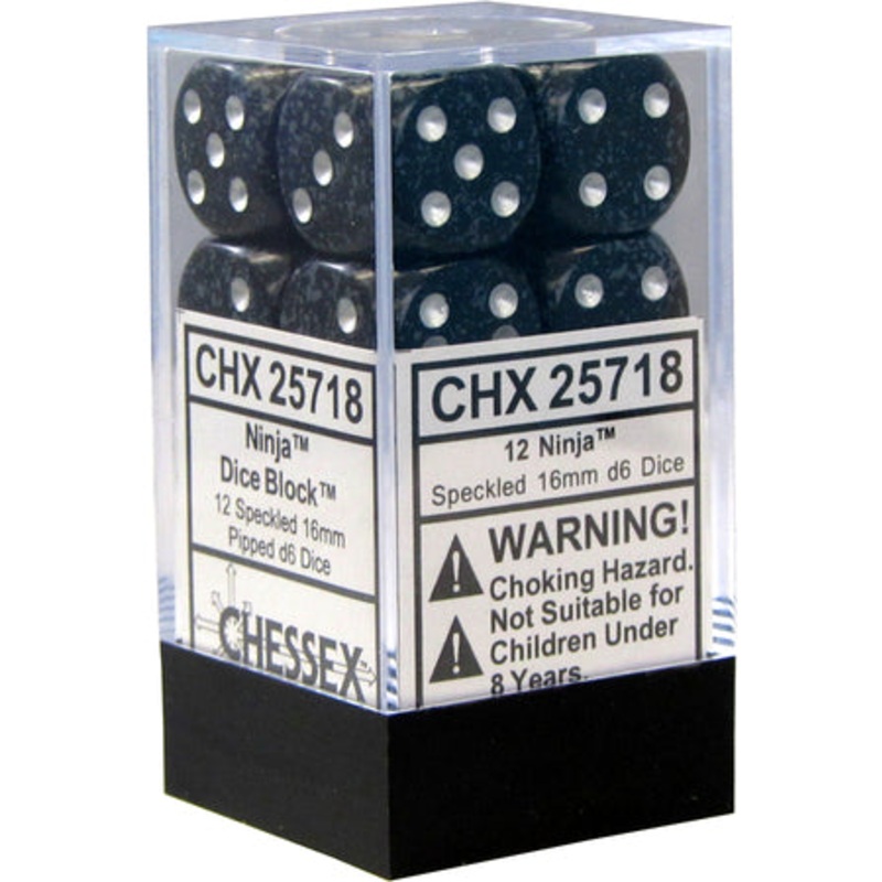 Chessex Speckled 16mm D6 Dice Block: Ninja