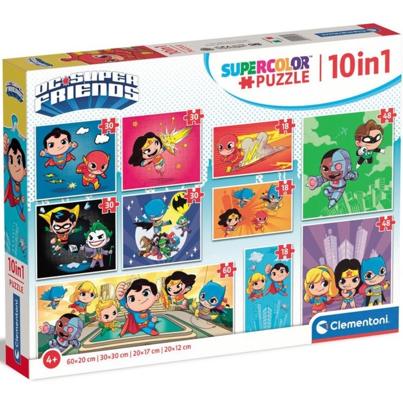 Clementoni: DC Comics - 10-in1 Puzzle Pack (18,30,48,60pc Jigsaws) Board Game