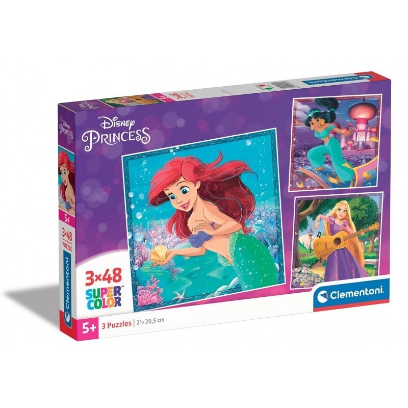 Clementoni: Diseny Princess - Puzzles (3x48pc Jigsaws) Board Game
