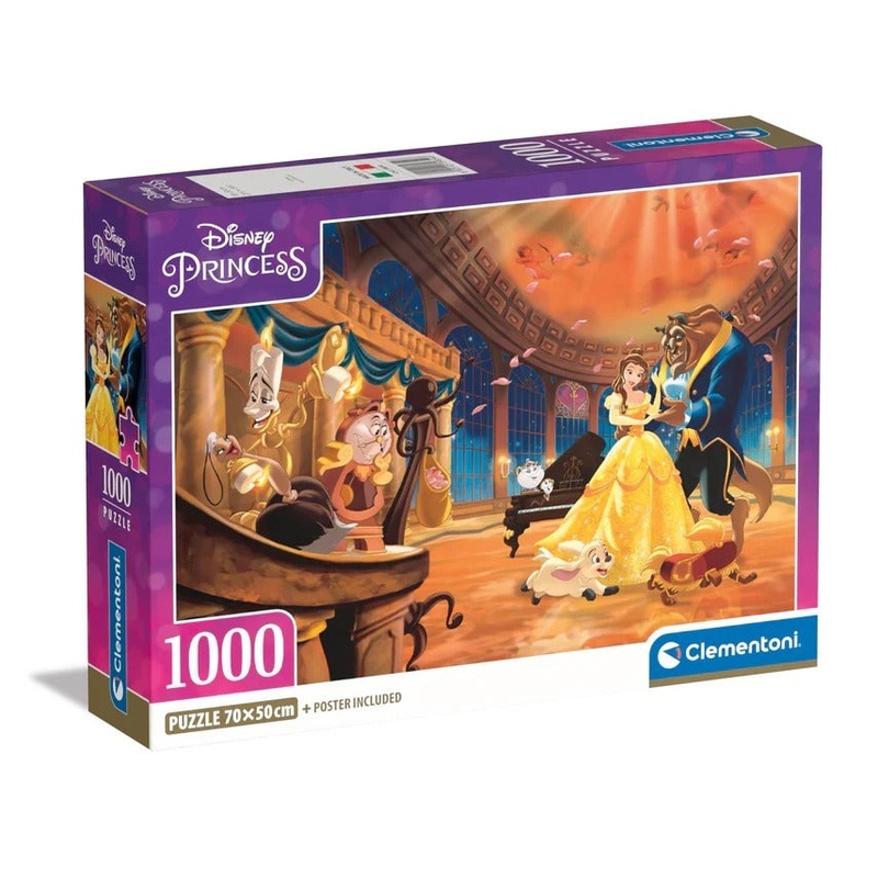 Clementoni: Disney Belle and The Beast - Puzzle (1000pc Jigsaw) Board Game