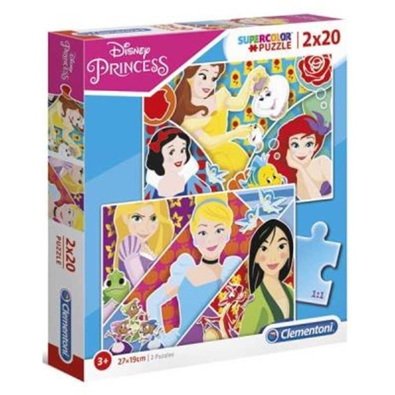 Clementoni: Disney Princess Maxi - Puzzles (2x20pc Jigsaws) Board Game