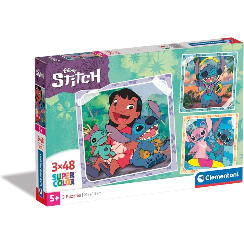 Clementoni: Stitch - Puzzles (3x48pc Jigsaws) Board Game