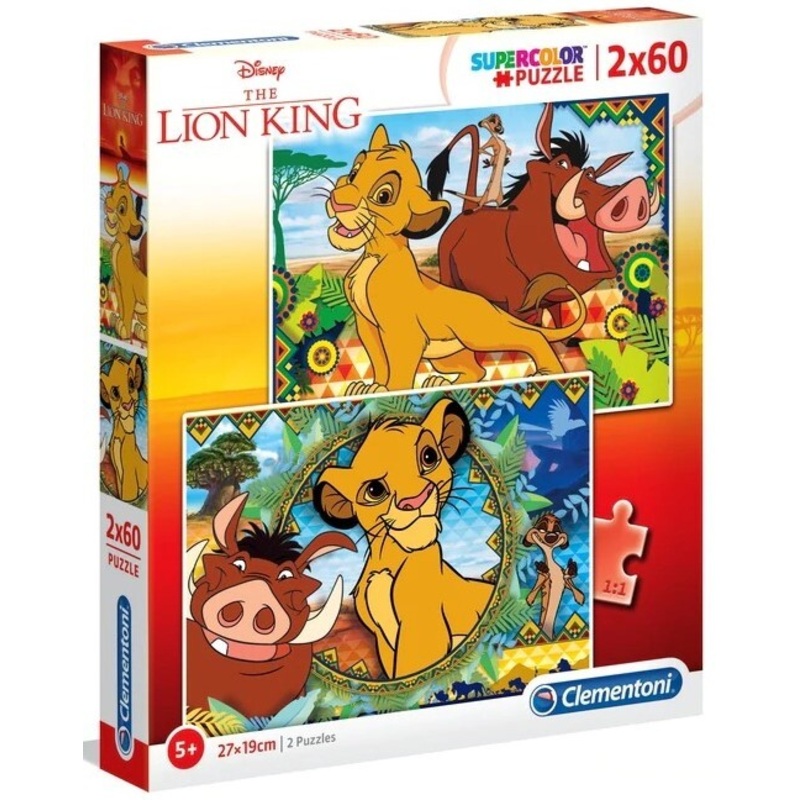 Clementoni: The Lion King - Puzzles (2x60pc Jigsaws) Board Game