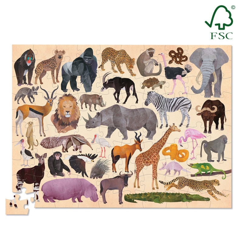 Crocodile Creek: 36 Animal Wild Animals (100pc Jigsaw) Board Game