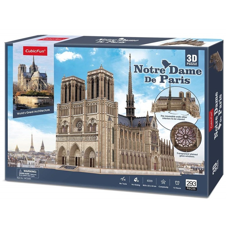 CubicFun 3D Puzzle: Architecture Expert - Notre Dame de Paris (293pc) Board Game