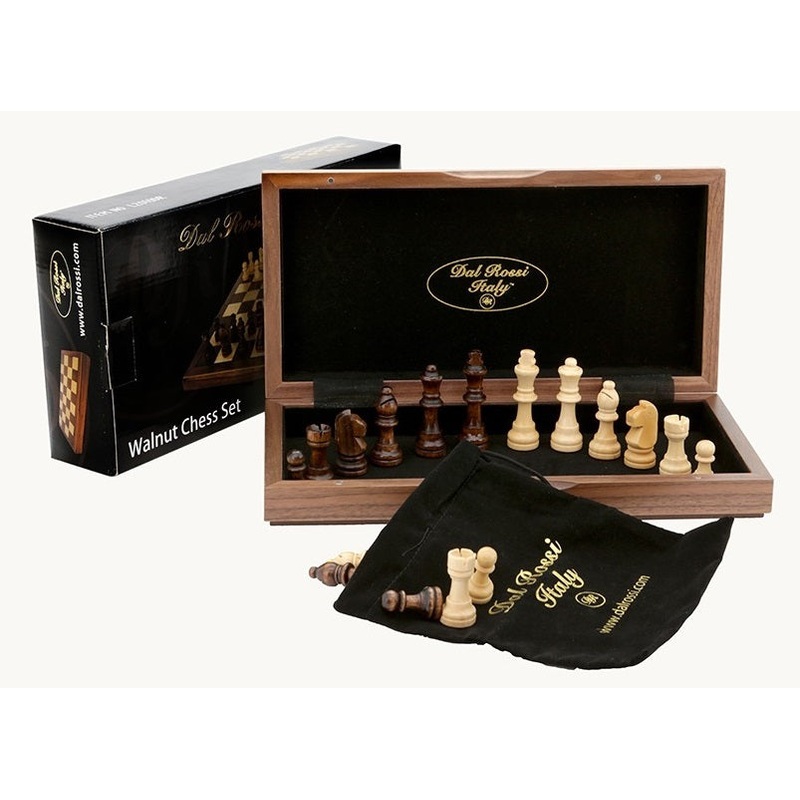 Dal Rossi: Walnut Chess Set Board Game