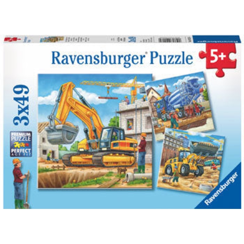 Ravensburger: Construction Vehicles (3x49pc Jigsaws) Board Game