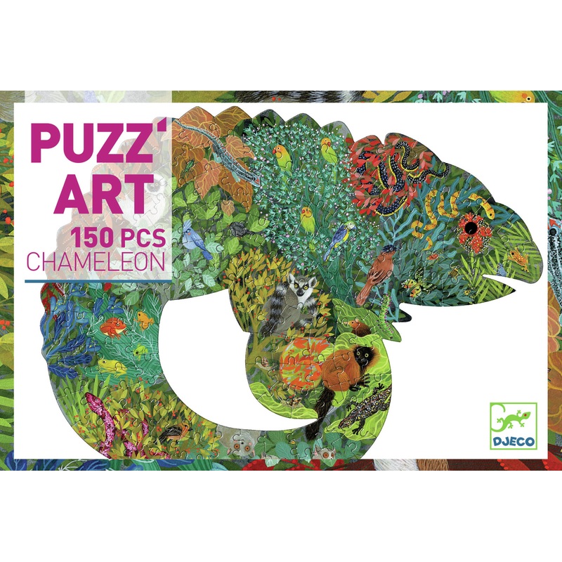 Djeco: 150-Piece Puzzle Art - Chameleon Board Game