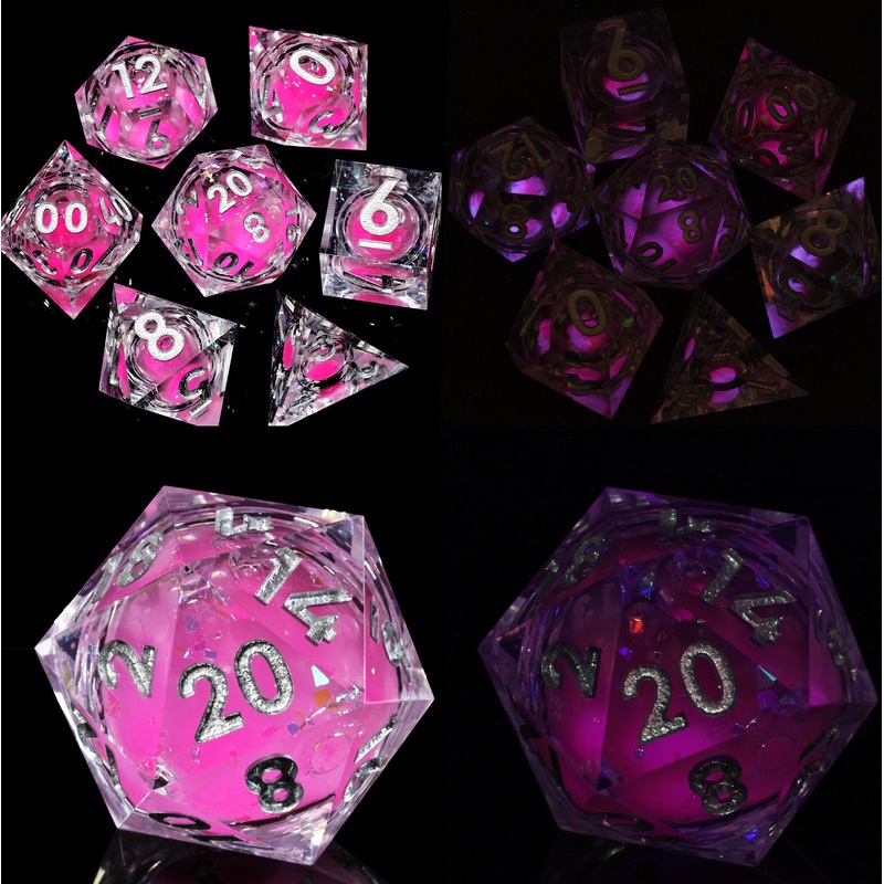 Dudley's Gallery - Fey Dust Sharp Edge Liquid Core Resin Dice Set