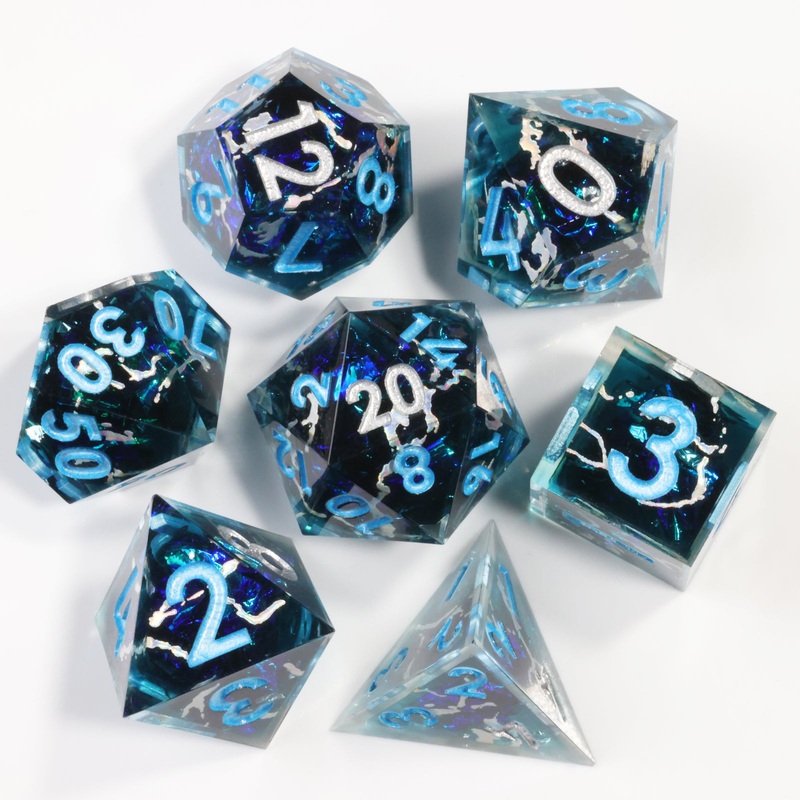 Dudley's Gallery - Storm Sorcery Sharp Edge Resin Dice Set