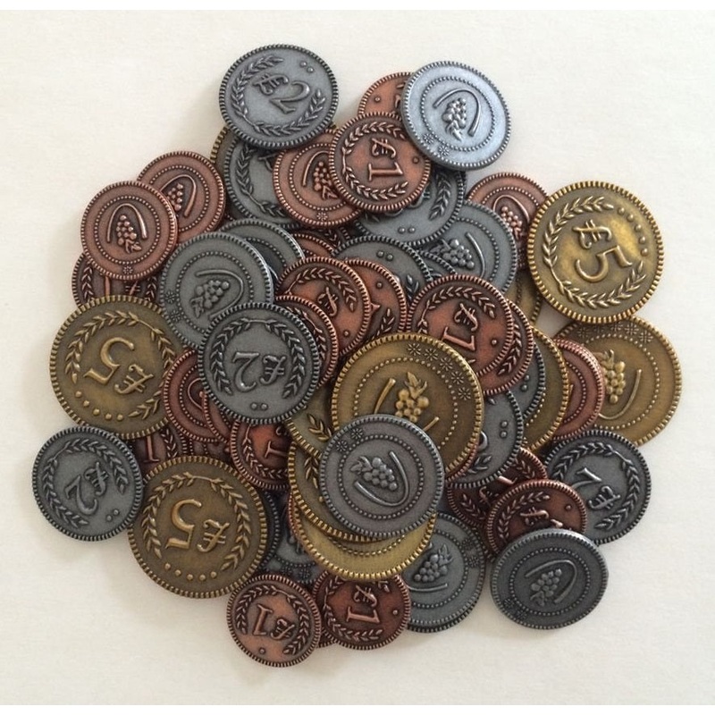 Viticulture: Metal Lira Coins Board Game