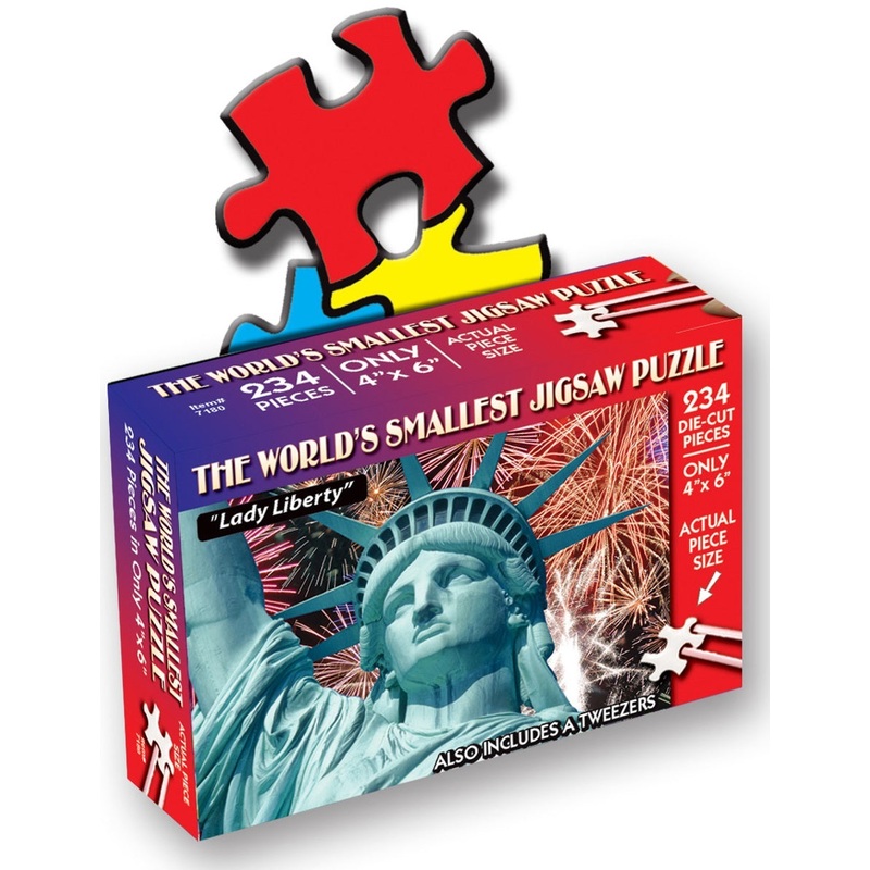 World's Smallest: Lady Liberty - Tiny Piece Puzzle (234pc Jigsaw) Board Game
