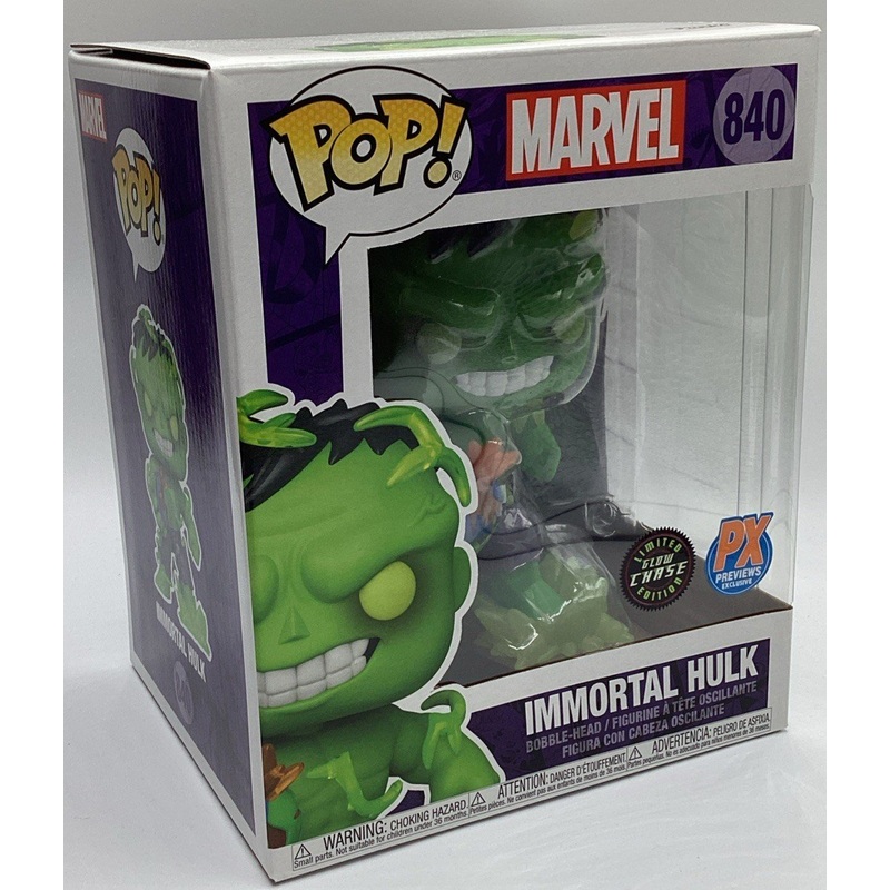 Funko Pop! Marvel Immortal Hulk Limited Glow Chase PX Previews Exclusive #840