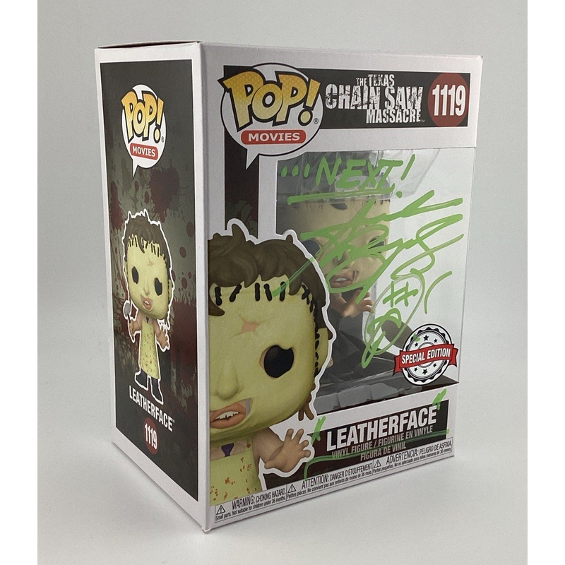 Funko Pop: The Texas Chainsaw Massacre - Leatherface #1119 Signed Andrew B.