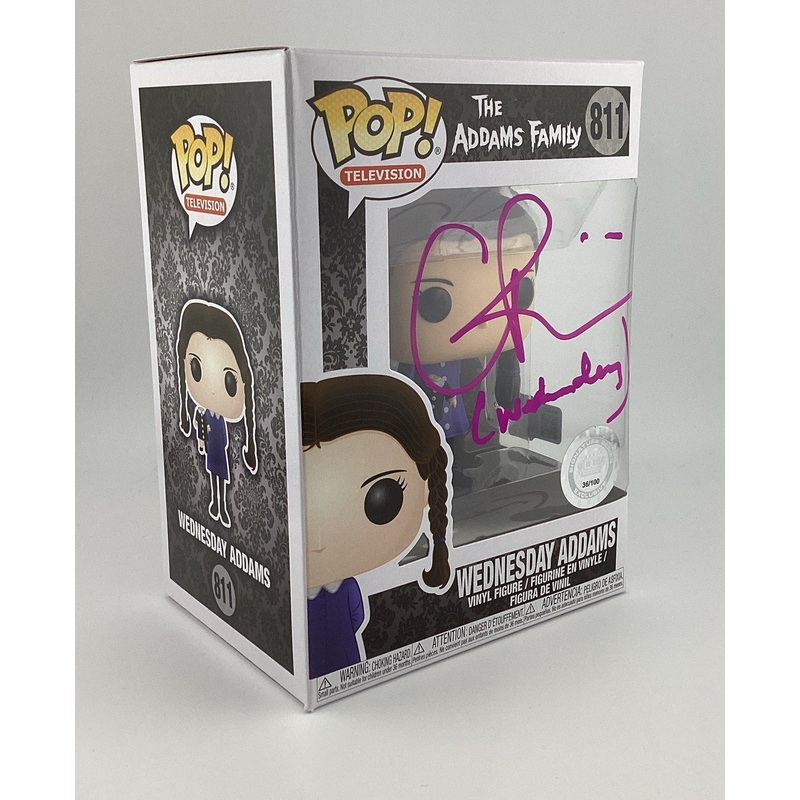 Funko The Addams Family - Wednesday Addams #811 Signed Christina Ricci