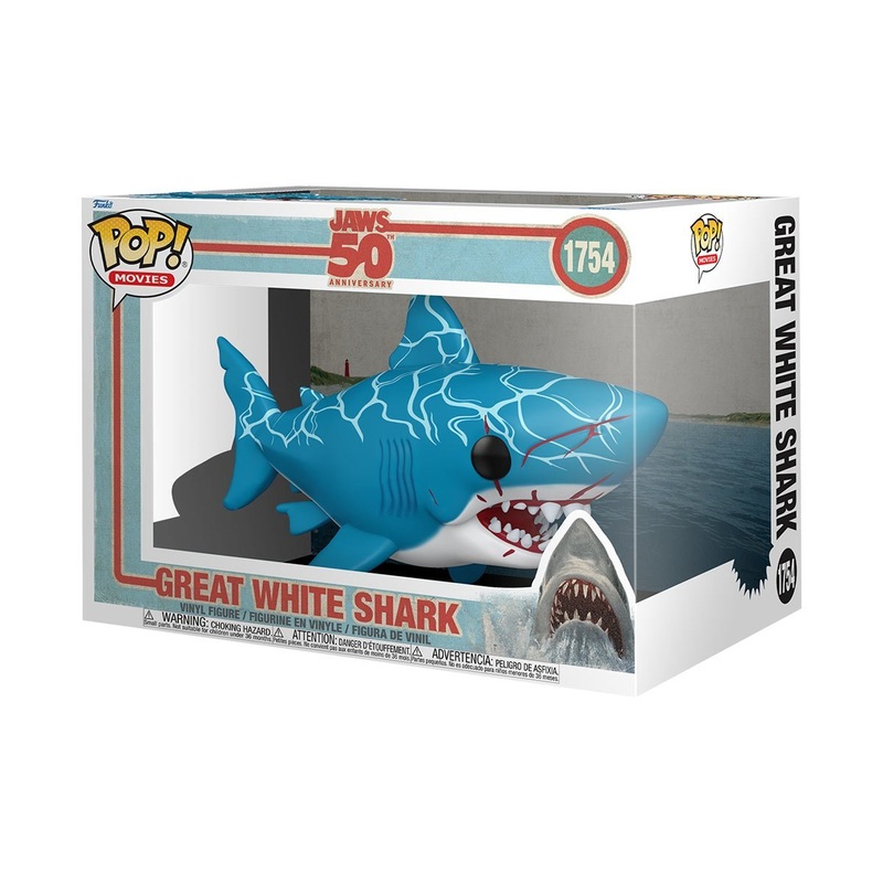 Great White Shark Super #1754 Funko Pop! Movies Jaws 50th Anniversary - Approx. 6" Collectible Vinyl Figure