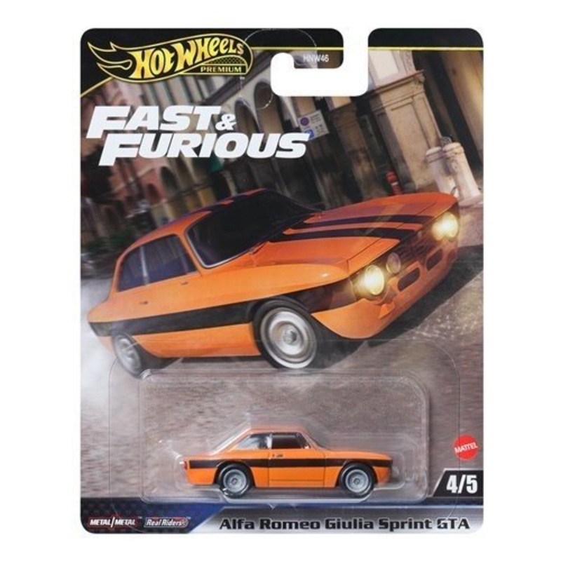 Hot Wheels Premium Fast and Furious Alfa Romeo Giulia Sprint GTA 4/5 Toy Car Vehicles - Estimated Arrival: April 2025 (PRE-SALE)