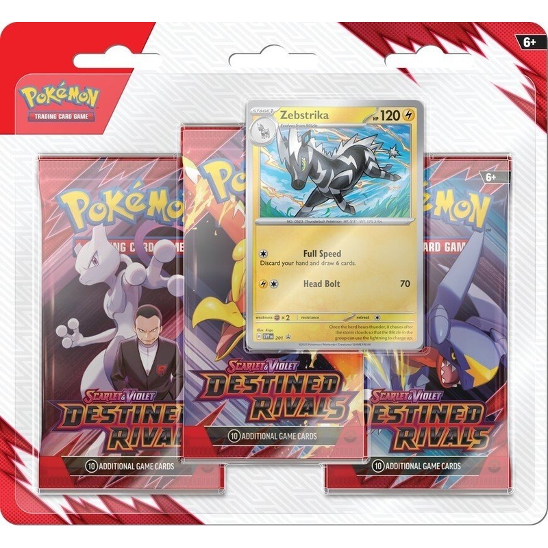 Pokemon TCG: Scarlet & Violet SV10 - Destined Rivals 3-Pack Blisters
