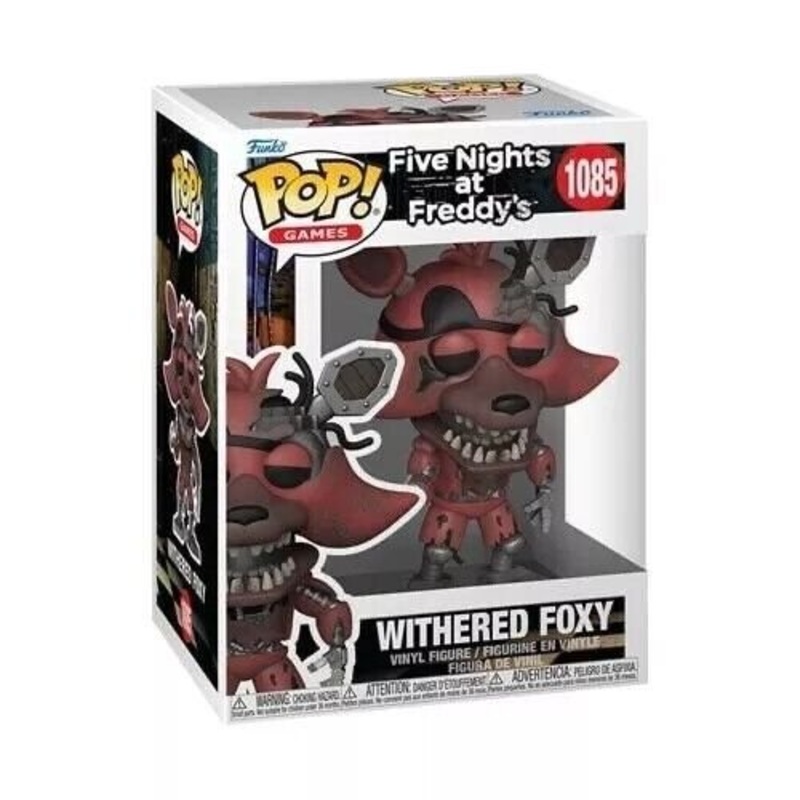 Withered Foxy Funko Pop! Games Five Nights at Freddy's - Approx. 4" Collectible Vinyl Figure #1085 Bundled with Display Box Protector Case
