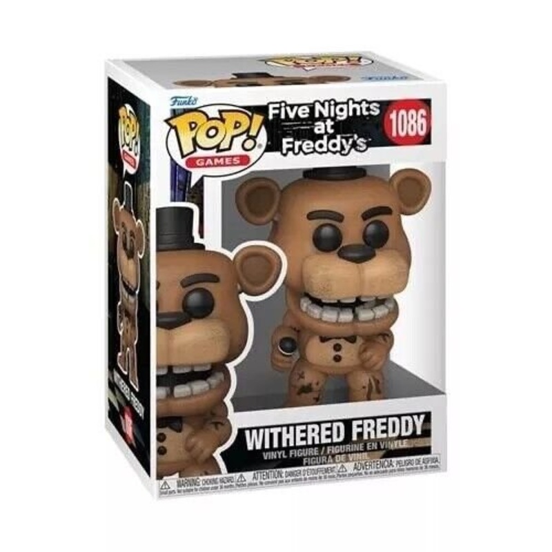 Withered Freddy Funko Pop! Games Five Nights at Freddy's - Approx. 4 1/4" Collectible Vinyl Figure #1086 Bundled with Display Box Protector Case