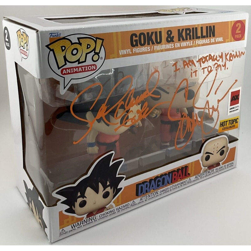 Funko Pop: Goku & Krillin 2Pk - Signed Sonny Strait & Sean Schemmel