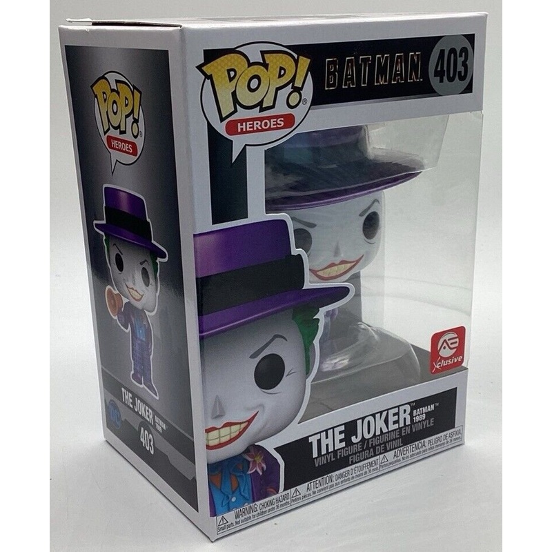 Funko Pop Heroes: Metallic THE JOKER #403 (Batman 1989) AE Exclusive