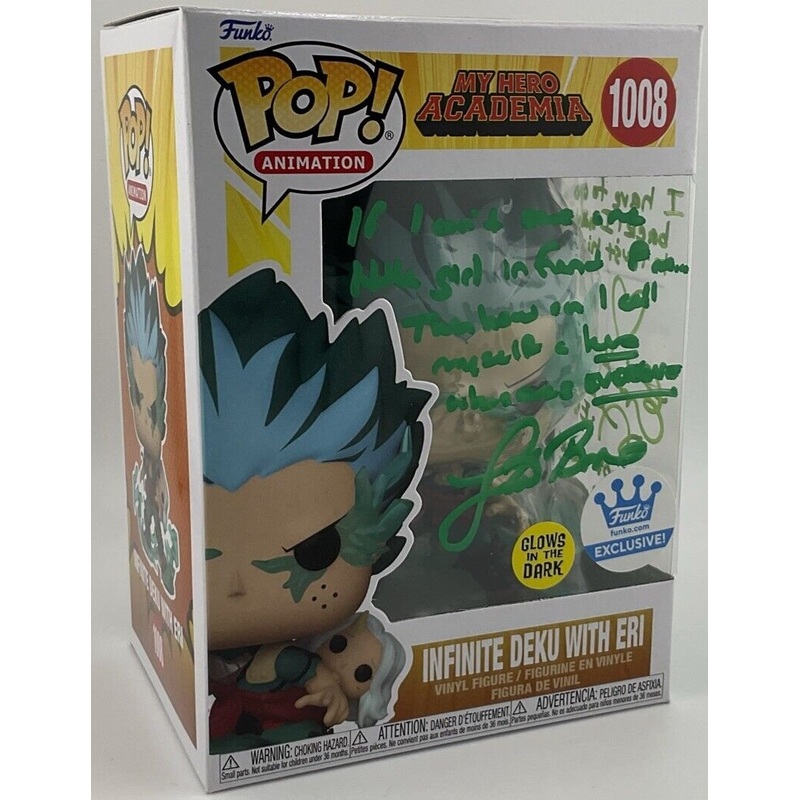 Funko Pop! Infinite Deku with Eri #1008 Signed By Justin Briner & Emily Neves