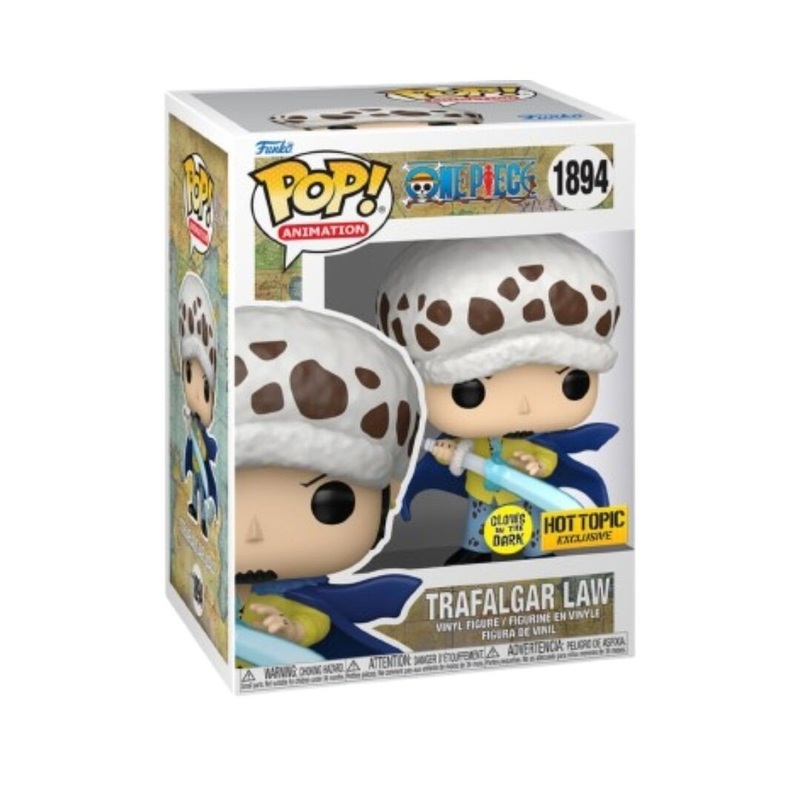 Funko Pop! One Piece Trafalgar Law #1894 GITD Hot Topic Exclusive Vinyl Figure