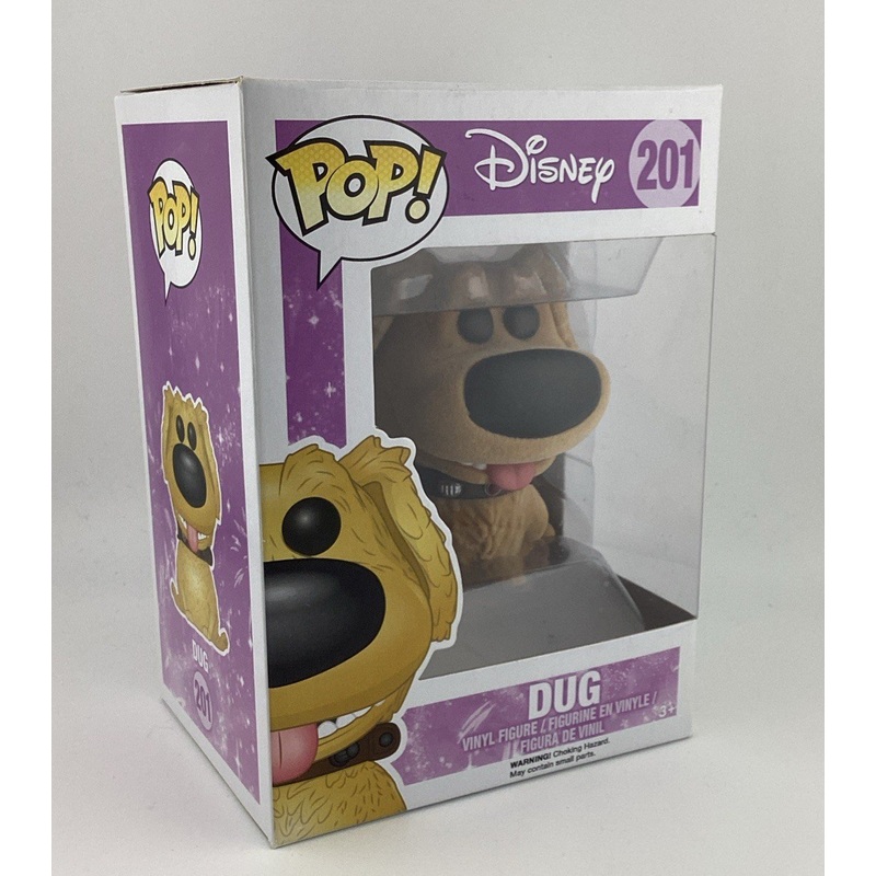 Funko Pop! Pixar - Dug - (Flocked) - Hot Topic (Exclusive) #201 No Sticker