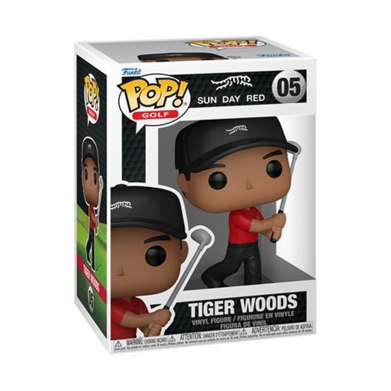 Tiger Woods Swing Funko Pop! Golf Sun Day Red - Approx. 4 1/4" Collectible Vinyl Figure #05 Bundled with Display Box Protector Case
