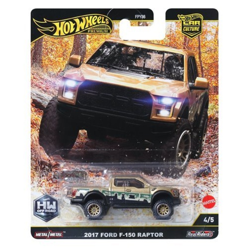 2017 Ford F-150 Raptor 4/5 Hot Wheels Premium 2025 Car Culture 2025 Mix 3 - Collectible Toy Car Vehicles