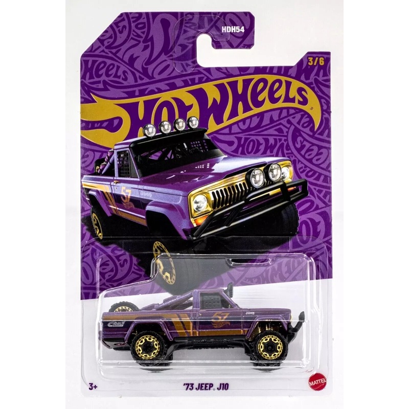 '73 Jeep J10 3/6 Hot Wheels Pearl and Chrome Vehicle 2025 Mix 1 - 1:64 Scale Die-Cast Collectible Toy Car