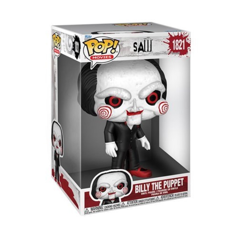 Billy the Puppet Jumbo #1821 Funko Pop! Movies Saw - Approx. 10" Collectible Vinyl Figure