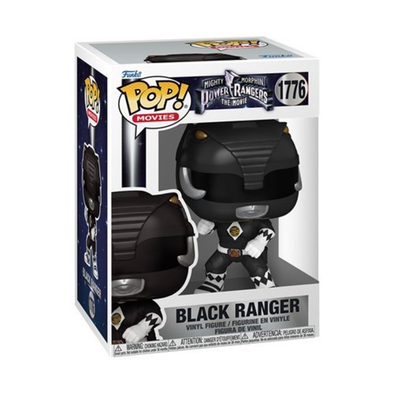 Black Ranger Funko Pop! Movies Mighty Morphin Power Rangers: The Movie - Approx. 3 3/4" Collectible Vinyl Figure #1776 Bundled with Display Box Protector Case - Estimated Arrival: Aug. 2025 (PRE-SALE)